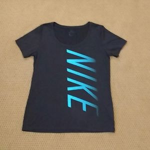 Nike Black and Blue Athletic Shirt